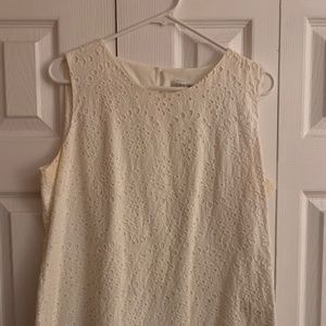 Sleeveless White Shirt (Calvin Klein)